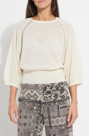 Lyss&eacute; Anabela Linen Blend Sweater in Sepia at Nordstrom, Size X-Small