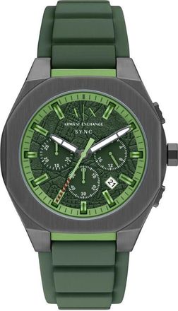A|X Armani Exchange Sync Chronograph Quartz Green Dial Mens Watch AX4292