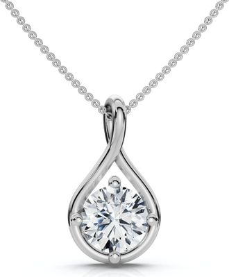 Pompeii3 1Ct Diamond Infinity Pendant 14k Gold Necklace 18 Lab Grown EF/VS