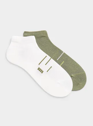 BOSS Mens Bamboo viscose ped socks 2-pack