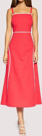 Lost + Wander Saffron Muse Summer Midi Dress In Red