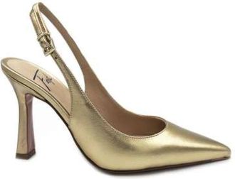 Roberto Festa Milano Gelamineerde Slingback Hakken - Dames - Pumps - Geel - 38 EU - Leer - Schoenen