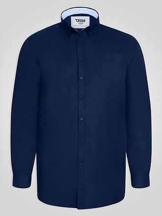 D555 NAVY Oxford Long Sleeve Shirt