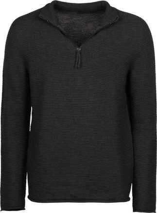 Hannes Roether zip ribbed T-shirt - Grigio