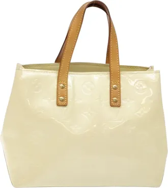 Louis Vuitton Reade Beige Patent Leather Handbag (Pre-Owned)