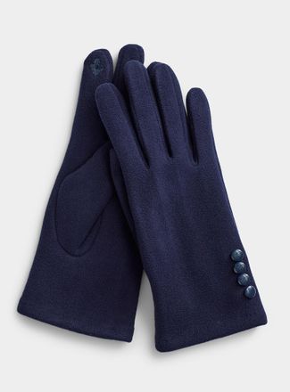Simons Womens Button-cuff gloves