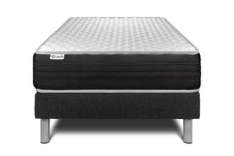 VITALIT Somier Negro + Colch&oacute;n Con Espuma Viscoel&aacute;stica 90 X 190