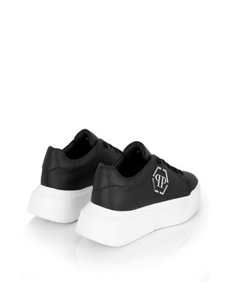 Philipp Plein Mens Godzilla Hexagon Logo Chunky Sneakers Black Shoes >