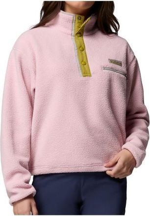 Columbia Helvetia II Cropped Half Snap Fleece Fleecepullover f&uuml;r Damen | rosa