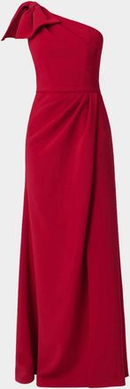 Shoshanna Killian One-Shoulder Stretch Crepe Gown
