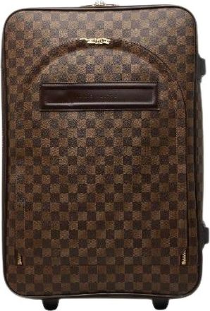 Louis Vuitton Pre-owned Pegase 55 Damier Trolley Suitcase - unisex - Vintage Weekendtas - Bruin - ONE Size - Vintage