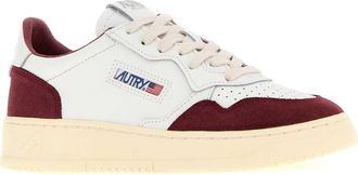 Autry Womens White Leather Medalist Sneakers Sofleasuewhtborgogna