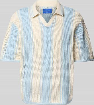 Jack & Jones Jack & Jones Strickshirt mit Polokragen Modell ACAPULCO in Hellblau, Gr&ouml;&szlig;e XL