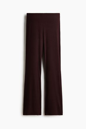 H&M Ausgestellte Jerseyhose - Dunkelbraun