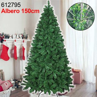 Trade Shop Trade Shop - Albero Di Natale Super Folto Artificiale Verde 150cm Effetto Realistico 488punte