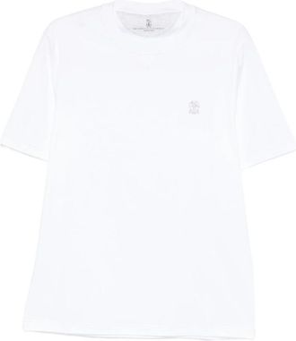 Brunello Cucinelli Embroidered-logo T-shirt