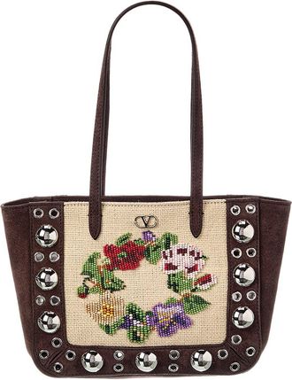 Valentino Nellcote Mini Suede Tote