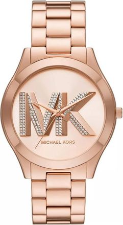 Michael Kors Slim Runway Quartz Rose Gold Dial Ladies Watch MK4733