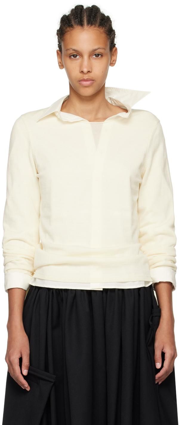 Tシャツ・カットソー Carven Turtle Neck Underpinning Ecru Wool Pullover Carven Turtle Neck Underpinning Ecru Wool Pullover | ShopSimon