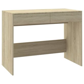 Berkfield Home Desk Sonoma Oak 101x50x76.5 cm Engineered Wood in Beige