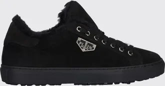 Philipp Plein Sneakers basse in pelle scamosciata con interni in shearling