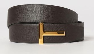 Tom Ford Cintura reversibile T Icon in pelle martellata con chiusura monogram