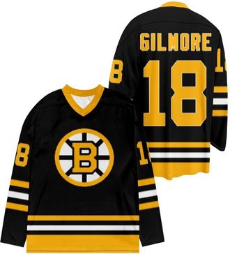 Generic Happy Gilmore 2 Merch Cosplay Hockey Jersey T-Shirt - Unisex V-Neck Long or Short Sleeve Streetwear for Movie Fans (Style 1,XXS)