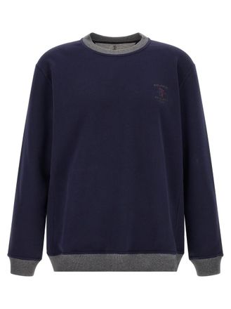 Brunello Cucinelli Navy Blue Relaxed Sweatshirt