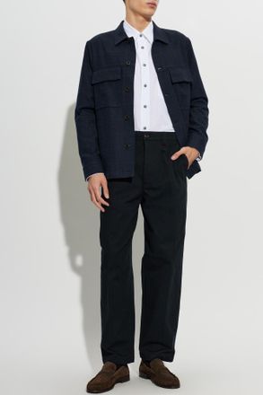 Paul Smith Check Overshirt, Mens, Navy Blue