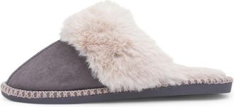 Jo & Joe Serena Womens Grey Mule Slipper - Size 6 UK - Grey