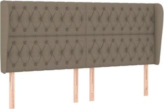 vidaXL Cabecero Con Orejas De Tela Gris Taupe 183x23x118/128 Cm Vidaxl