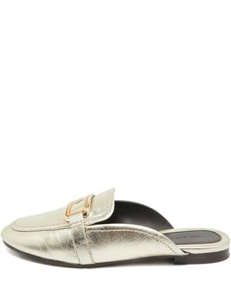 Tory Burch Georgia leather mules - Gold