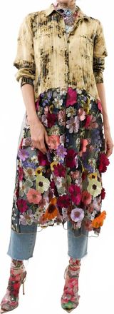Aratta Womens Valencia Maxi Shirt Dress In Oxidized Black