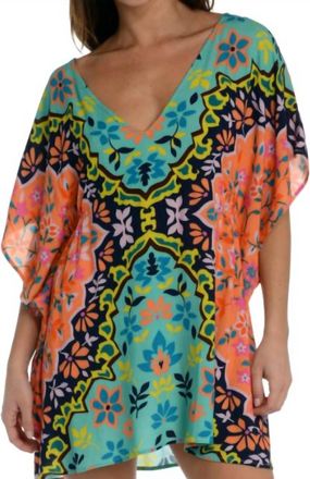 Sunshine 79 Flora Block Caftan Swim Cover In Multi-Color