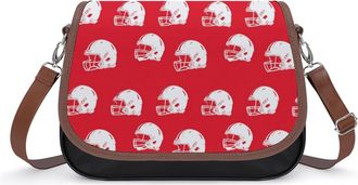 Generic Football Helmet U.S.A. Womens Crossbody Bag Fashion Shoulder Handbags Message Tote Bag with Adjustable Strap