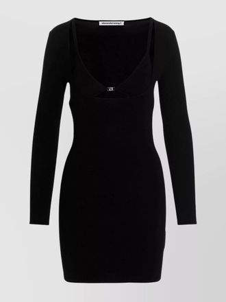 Alexander Wang crystal-embellished hybrid bikini mini dress