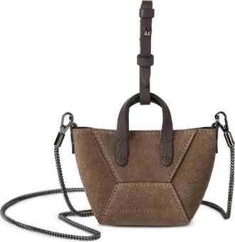 Brunello Cucinelli Borsa a spalla BC Duo mini - Marrone