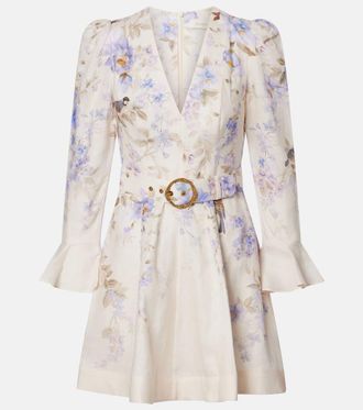 Zimmermann Luna floral linen minidress