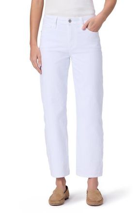 Paige Mason Mid Rise Ankle Straight Leg Jeans in Crisp White at Nordstrom, Size 25