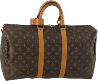 Louis Vuitton Pre-owned Canvas Weekendtas - Dames - Vintage Weekendtas - Bruin - ONE Size - Vintage