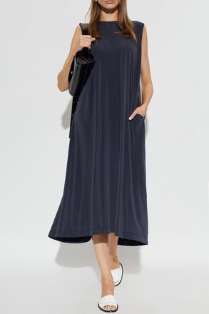 Issey Miyake Dress With Pockets, Womens, Navy Blue