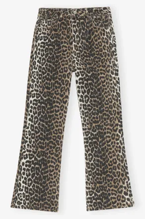 Ganni Mixed Leopard Betzy Jeans - Size 24 Organic Cotton