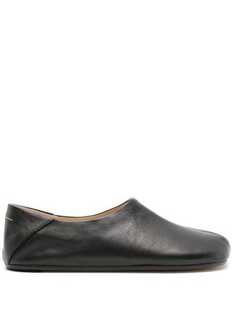 Maison Margiela asymmetric-toe leather slippers - men - Calf Leather/Calf Leather/Calf Suede - 43 - Black