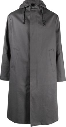Mackintosh Wolfson hooded raincoat - men - Cotton - 42 - Grey