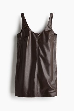 H&M Minikleid mit Krokomuster - Brown