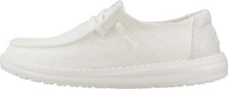 Hey Dude Wendy Eyelet Lace Schoenen - Dames - Veterschoenen - Wit - 39 EU - Schoenen