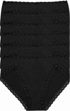 Natori Bliss Supima Cotton French Cut Briefs 6-Pack in Black at Nordstrom, Size Xx-Large