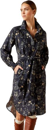 Ariat Womens Culham Dress Long Sleeve in Navy Floral Print, Size X-Small, by Ariat