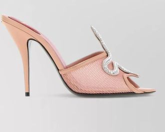 Valentino Garavani mesh peep toe mules stiletto heel