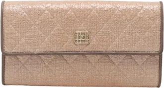 Chanel Pre-owned Flap Wallet - Dames - Vintage Accessoires - Beige - ONE Size - Tweed - Vintage
